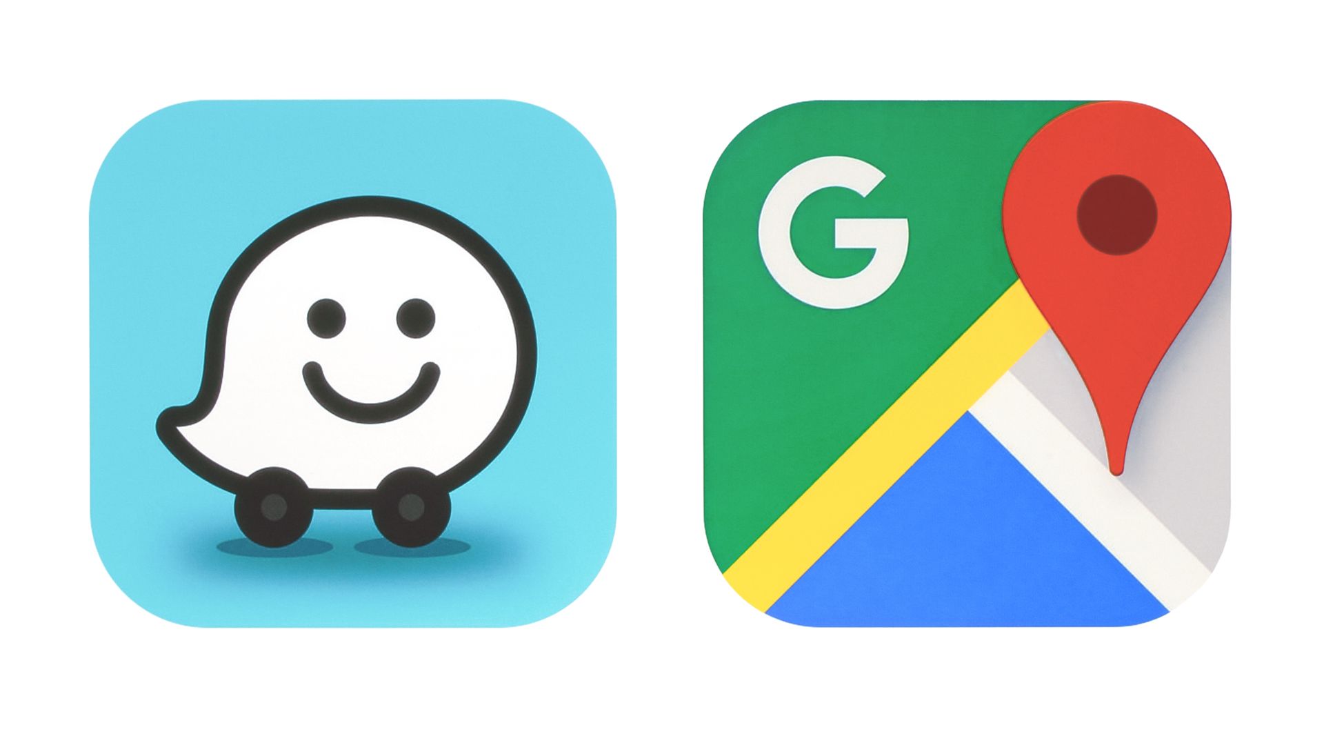 Waze vs Google Maps icons