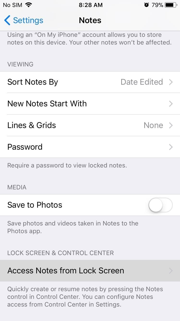 How to Access the Notes App Directly from the Lock Screen in iOS 11