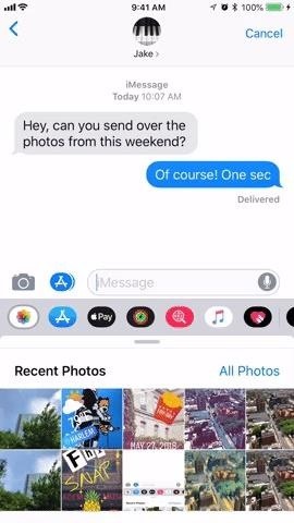 How to Access Your Photo Library in Messages for iOS 12 to Send Already Taken Pics & Vids