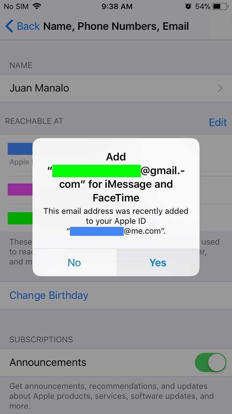 How to Add Additional Emails to FaceTime & Messages in iOS 11