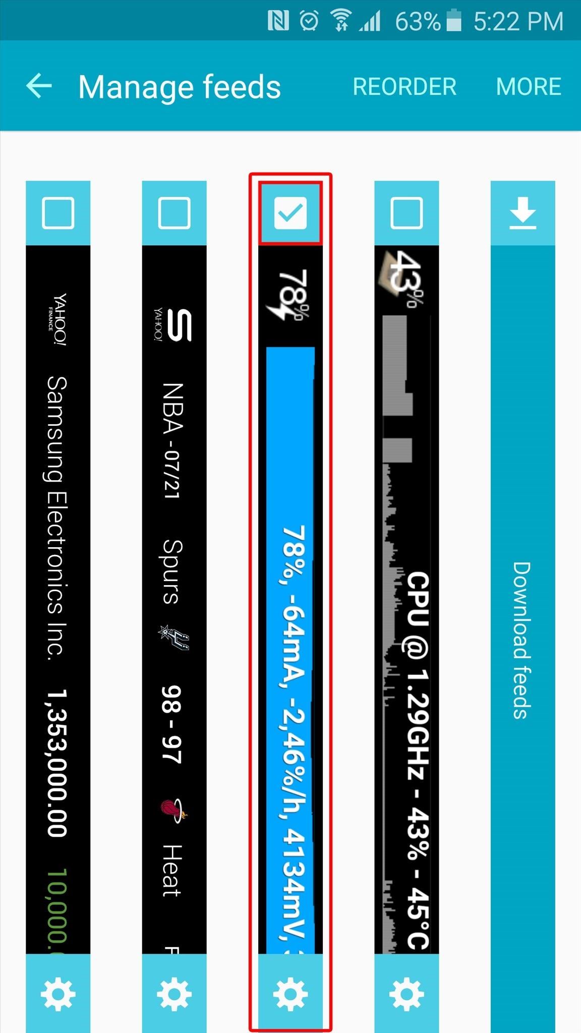 Add a Battery Meter & System Stats to the Information Stream on Your Galaxy S6 Edge