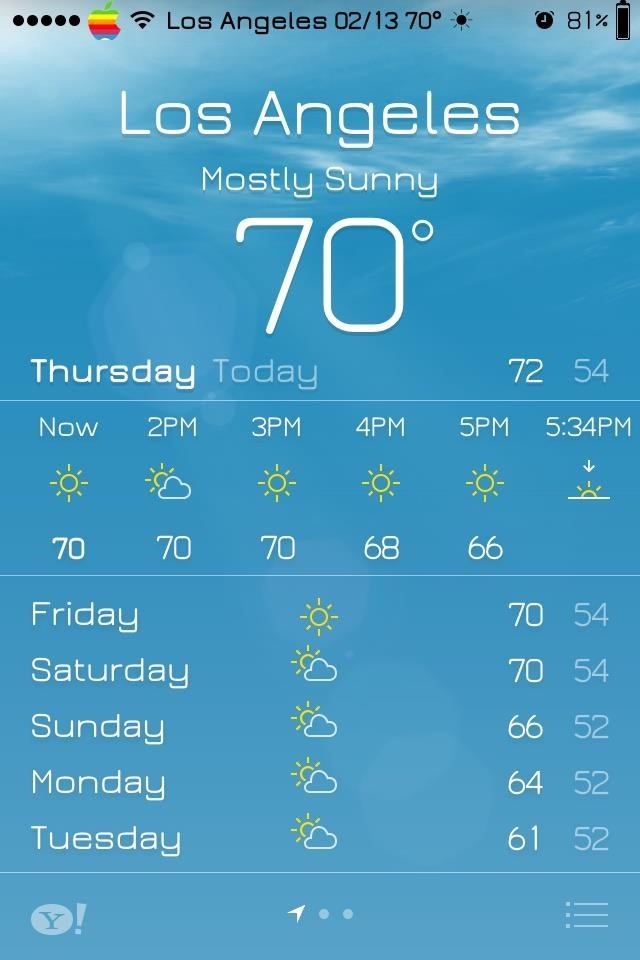 How to Add the Local Weather to Your iPhone's Status Bar for a Quick Glance Forecast