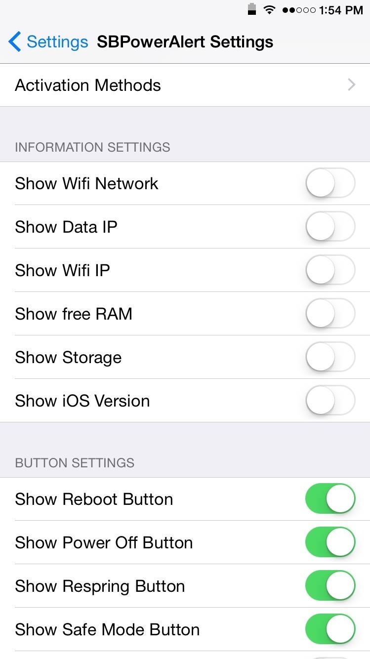 Add a Power Menu to Your iPhone for Quick Reboots, Resprings, Safe Mode, & More