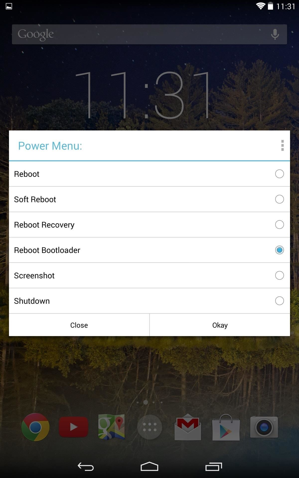 How to Add a Power Menu to Your Nexus 7 to Reboot into Fastboot or Recovery Mode More Easily