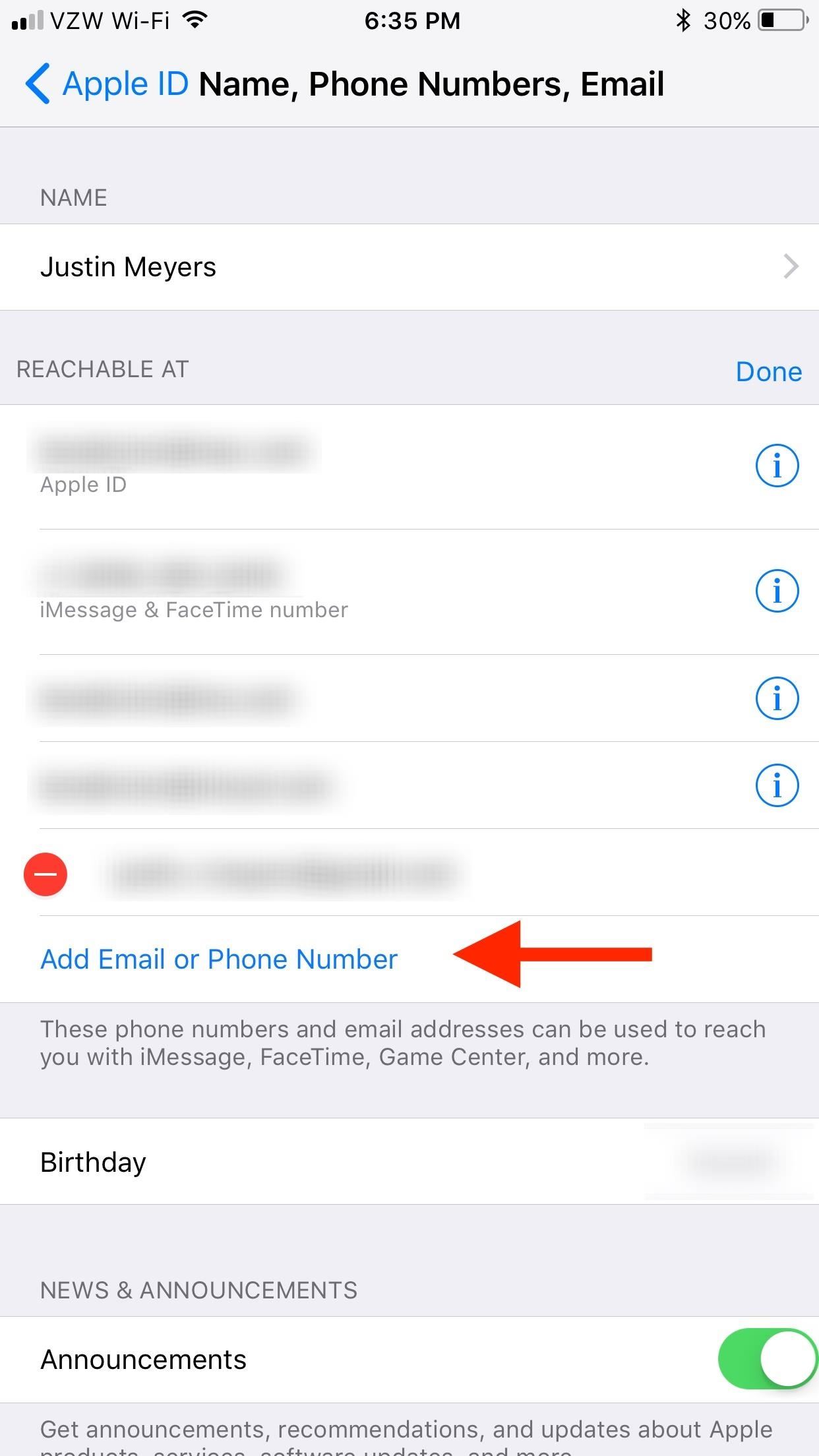 How to Add or Remove Email Addresses to Be Reached At for FaceTime on Your iPhone