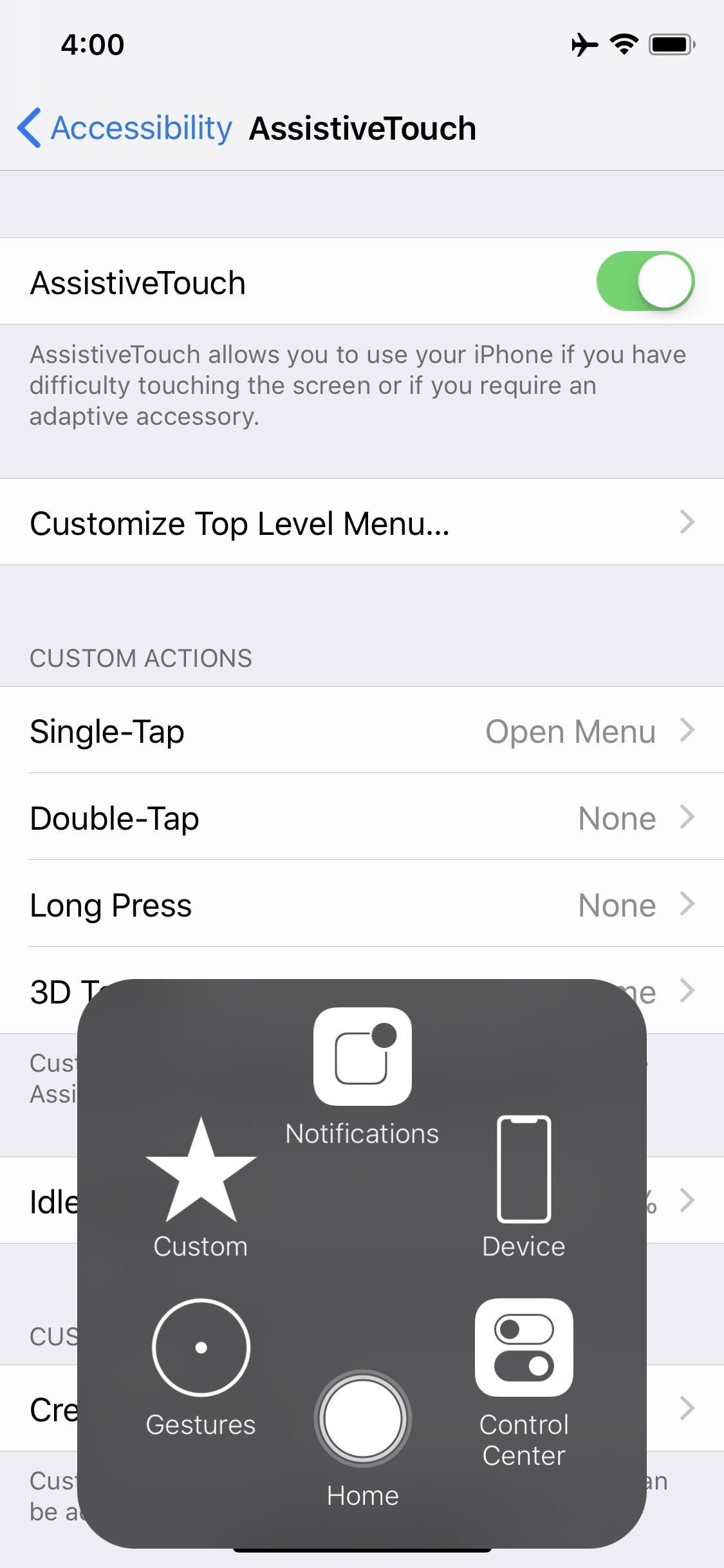 How to Add a Virtual Home Button to iPhone X with AssistiveTouch