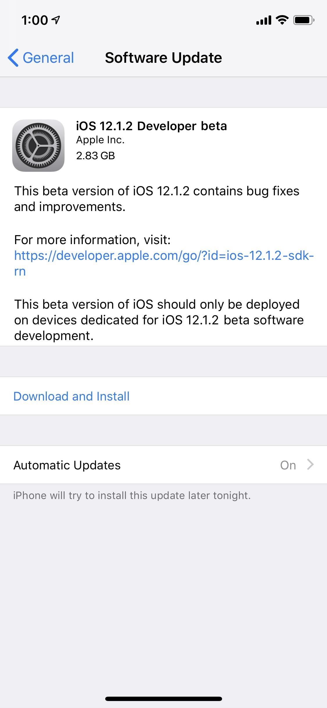 Apple Just Released the First iOS 12.1.2 Developer Beta