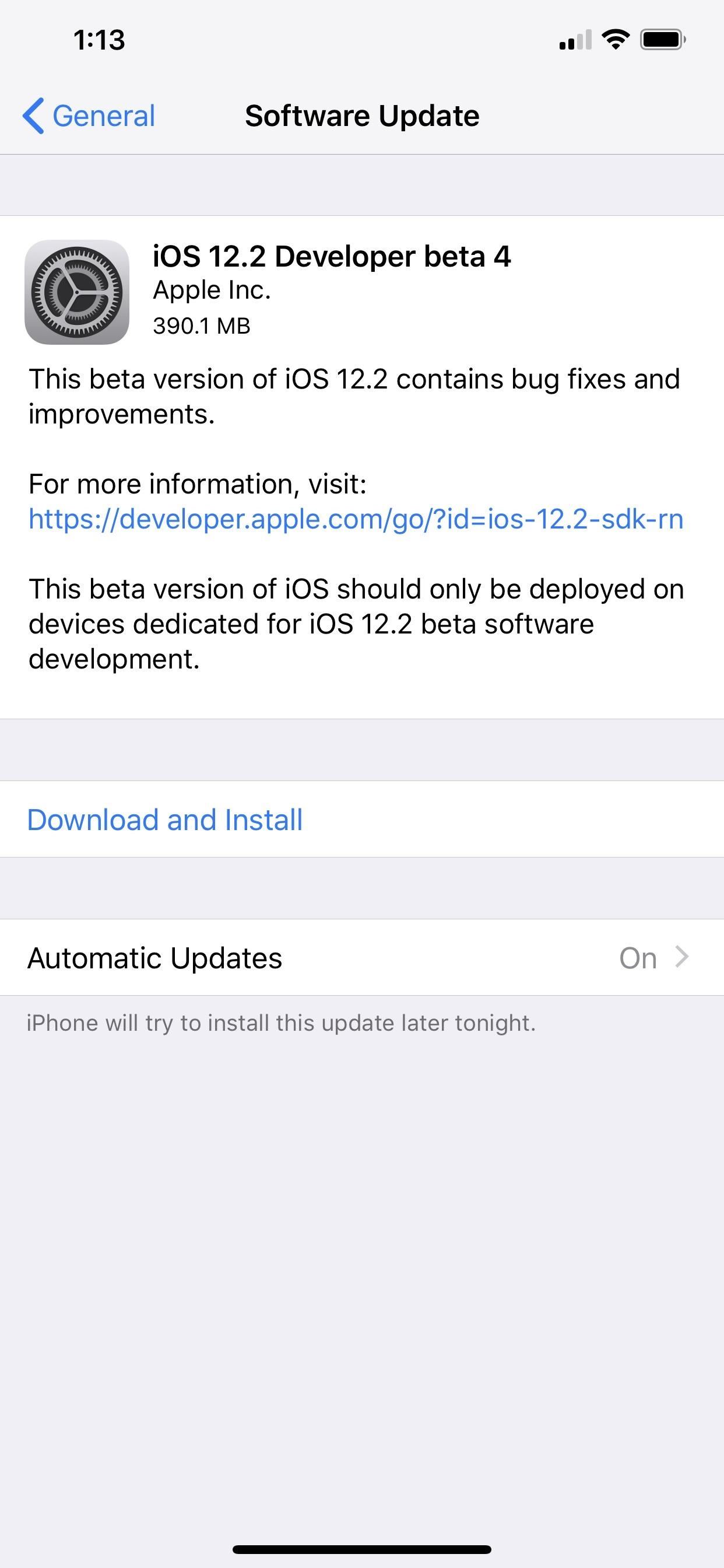 Apple Just Released iOS 12.2 Developer Beta 4 for iPhone, Includes New Icons, Updated About Page & More