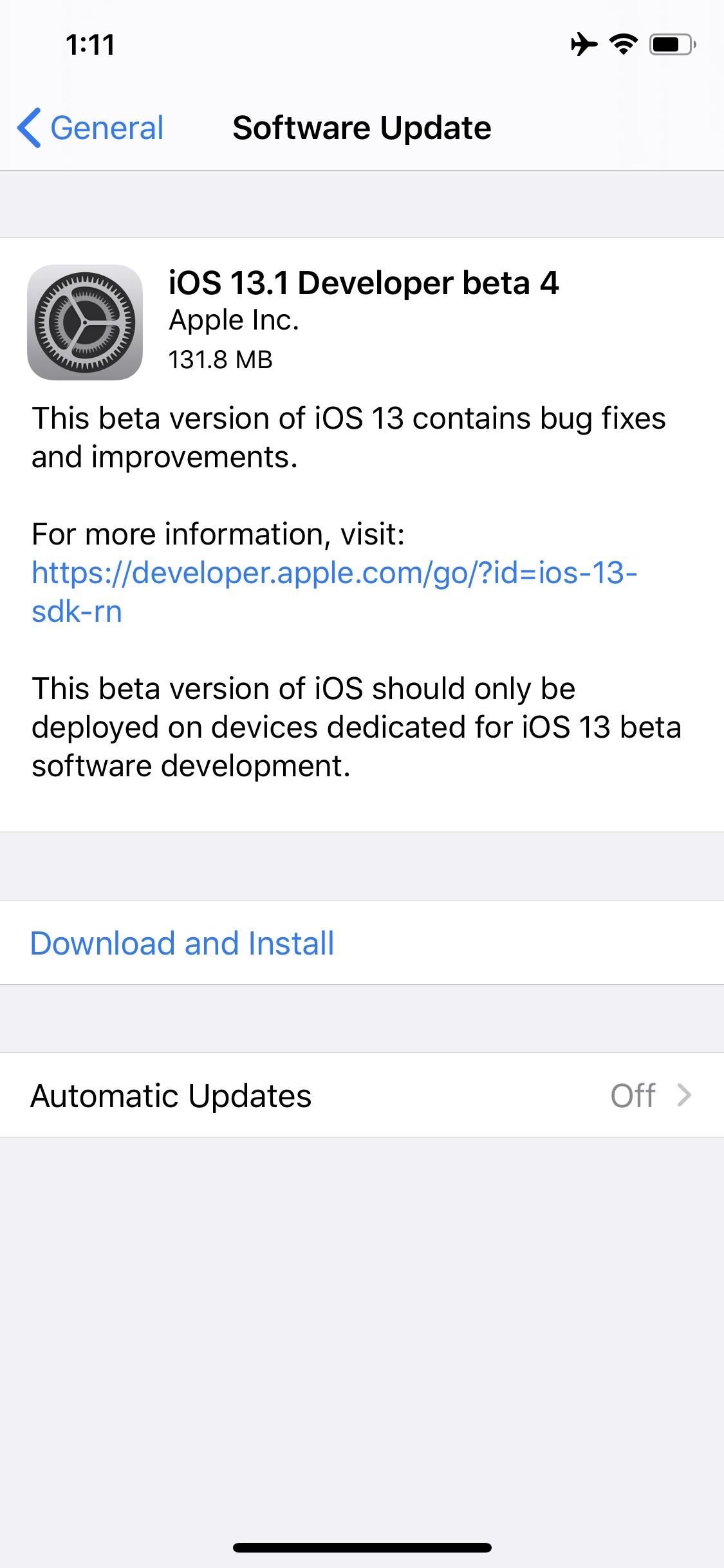 Apple Just Released iOS 13.1 Developer Beta 4 for iPhone