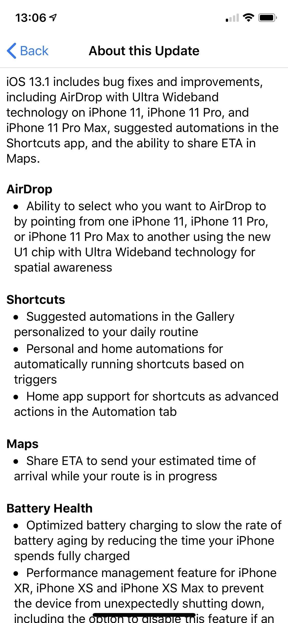 Apple Just Released iOS 13.1 for iPhone, Includes ETA for Maps, Shortcut Automations & More