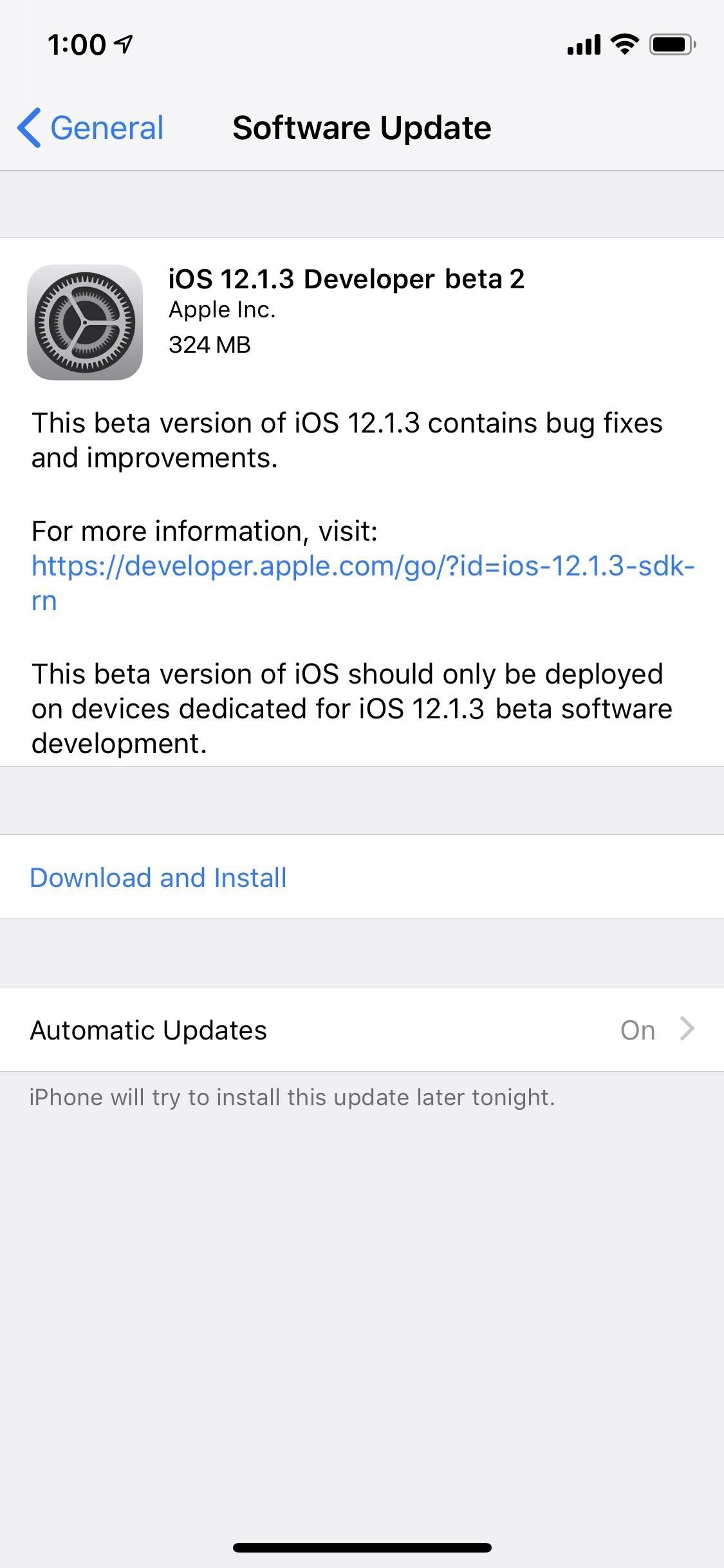 Apple Just Released Its iOS 12.1.3 Developer Beta 2 for iPhone