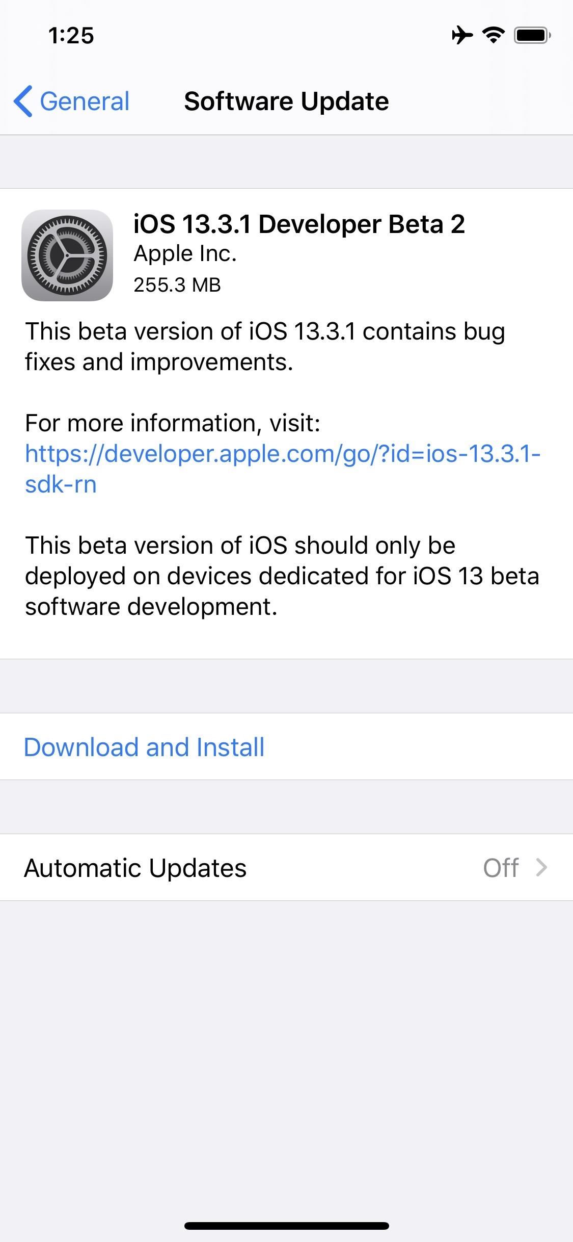 Apple Releases iOS 13.3.1 Developer Beta 2 for iPhone