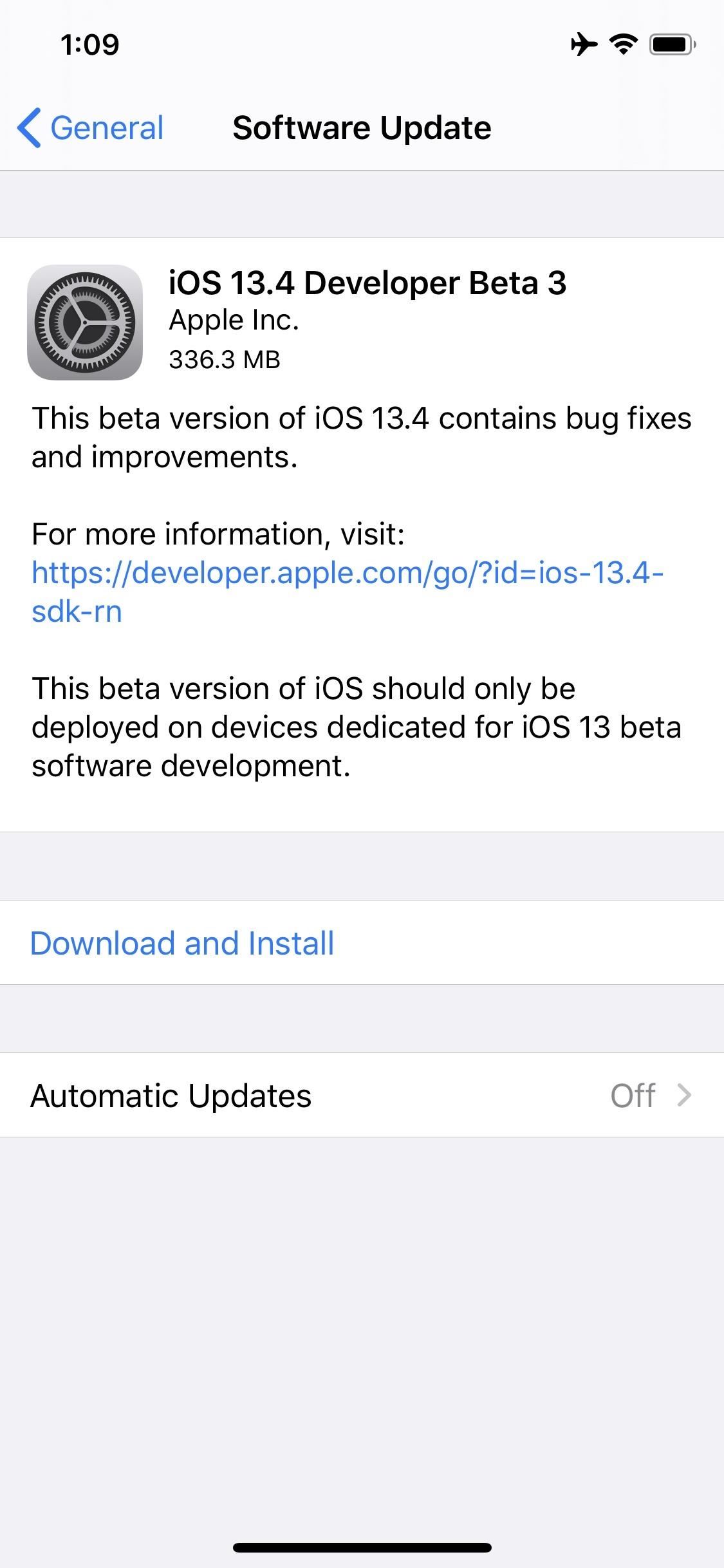 Apple Releases iOS 13.4 Developer Beta 3 for iPhone, Introduces First Evidence of Internet-Based 'OS Recovery' Mode