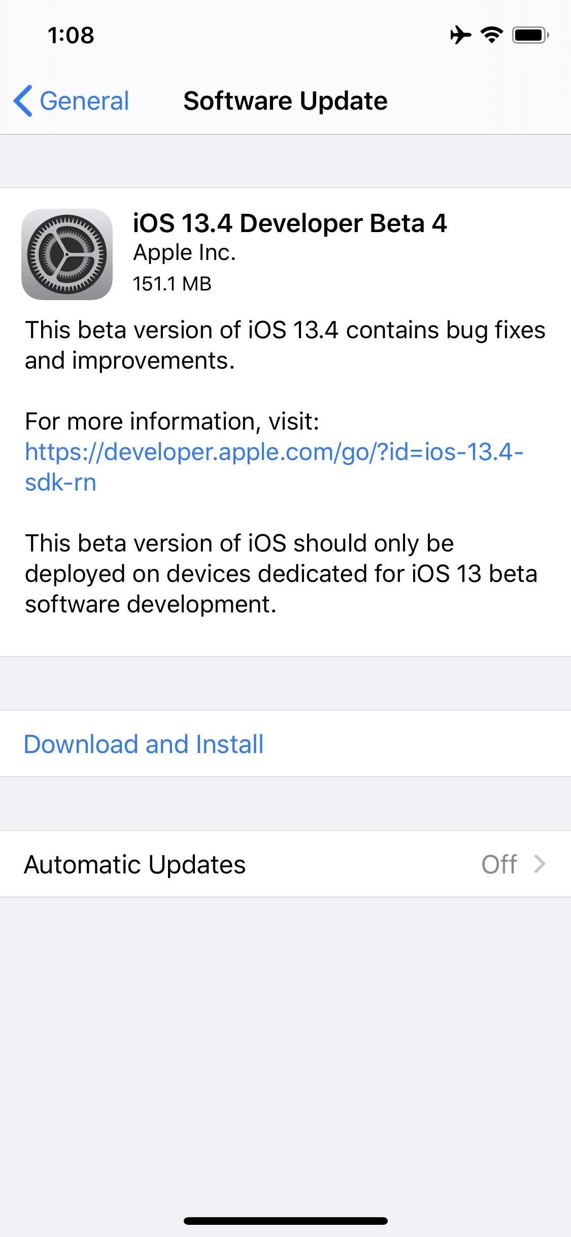 Apple Releases iOS 13.4 Developer Beta 4 for iPhone