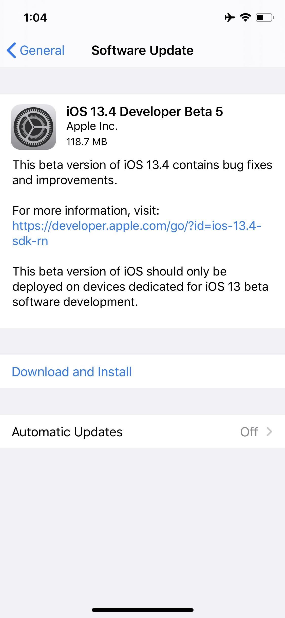 Apple Releases iOS 13.4 Developer Beta 5 for iPhone