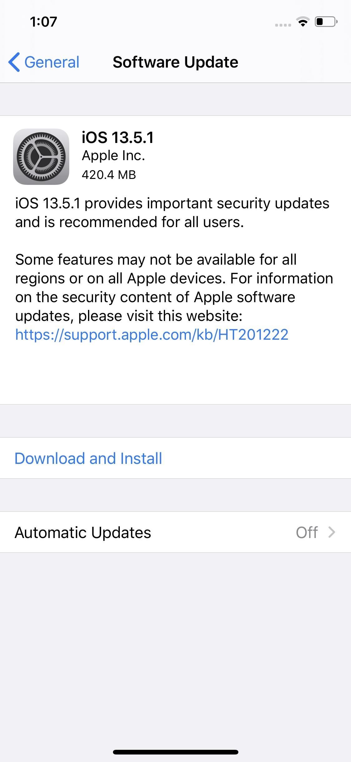 Apple Releases iOS 13.5.1 for iPhone with 'Important Security Update' to Patch Unc0ver Jailbreak