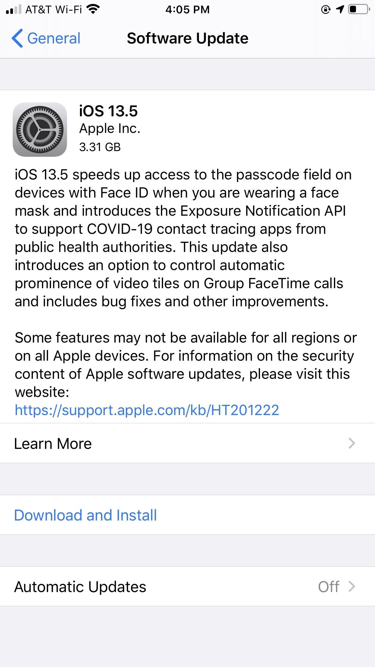 Apple Releases iOS 13.5 for Public Beta Testers, Includes Updates to Face ID, COVID-19 Exposure Notifications & More