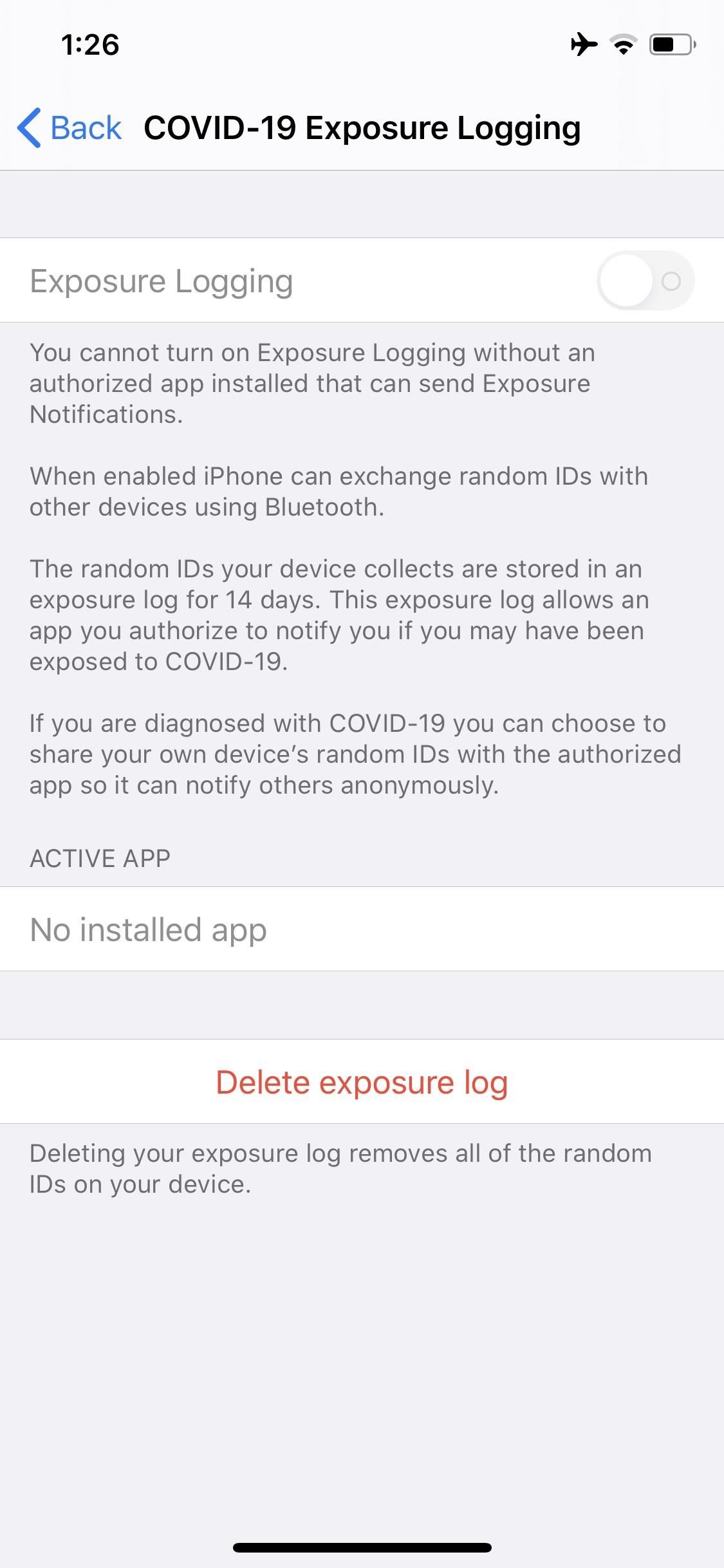 Apple's iOS 13.5 Developer Beta 4 Gives Us Updated COVID-19 Exposure Logging Settings