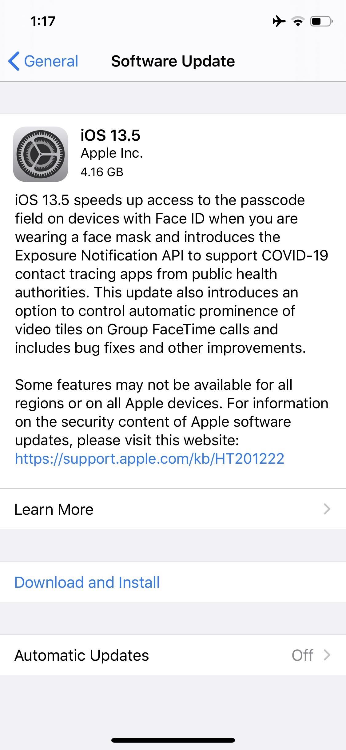 Apple's iOS 13.5 Developer GM Includes Face ID Updates, COVID-19 Exposure Notification Logging & More