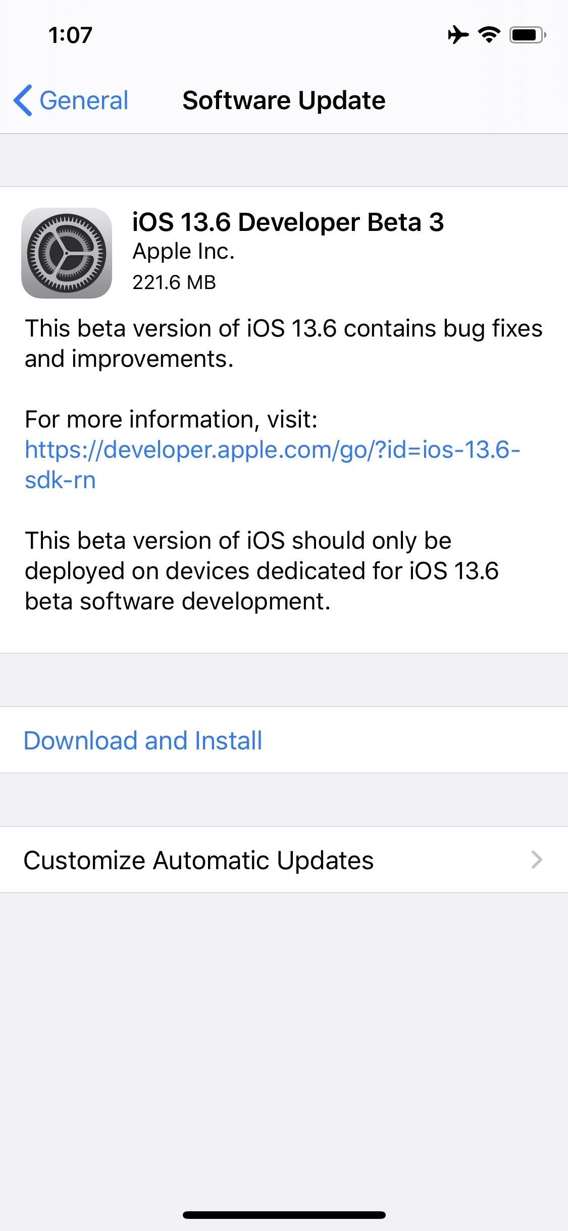 Apple's iOS 13.6 Developer Beta 3 Offers a Minor Update for iPhones