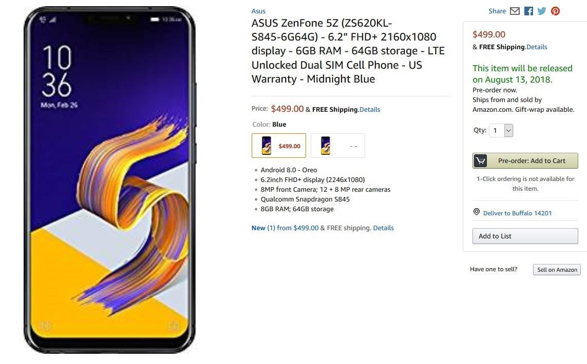 The ASUS ZenFone 5Z Is Coming to the US with Legit Flagship Specs for Under $500