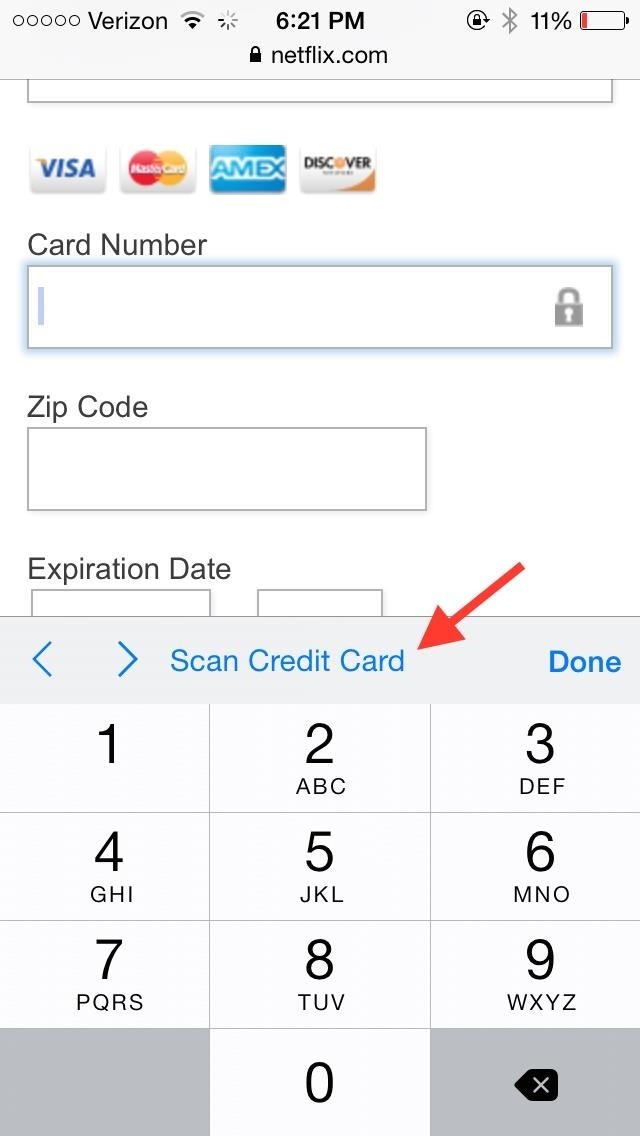 Auto-Fill Credit Card Forms Using Your iPhone's Camera in iOS 8