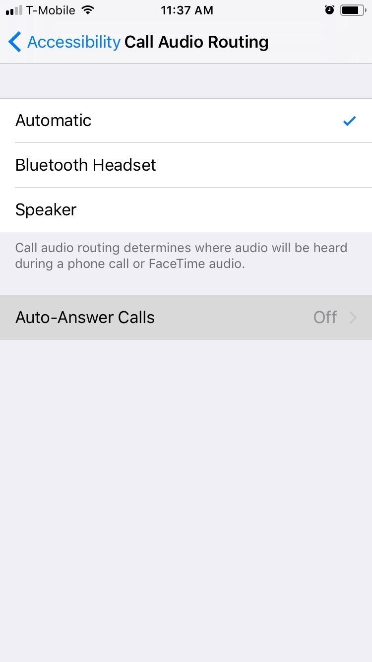 Automatically Answer Phone Calls on Your iPhone in iOS 11