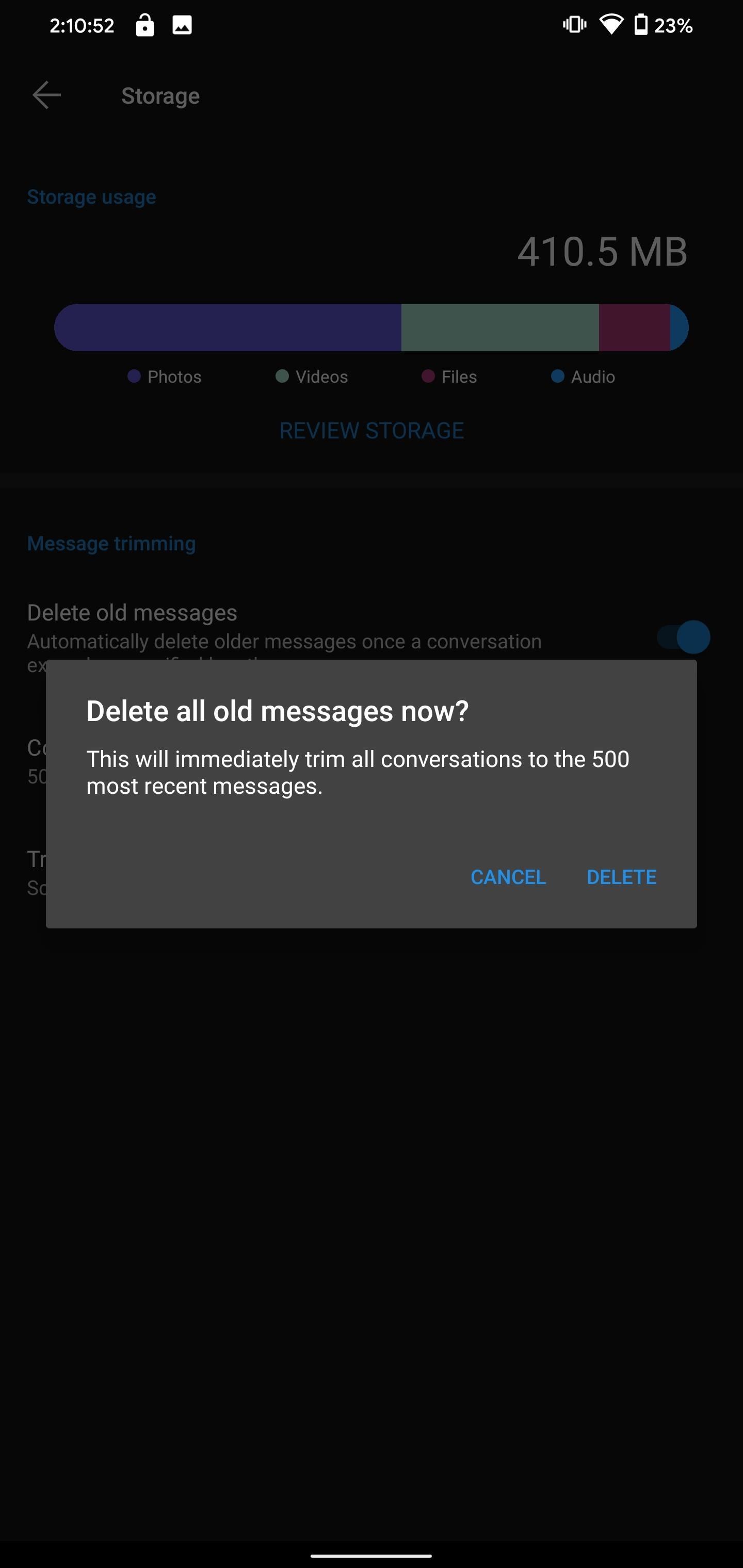 How to Automatically Delete Signal Messages to Save Storage Space