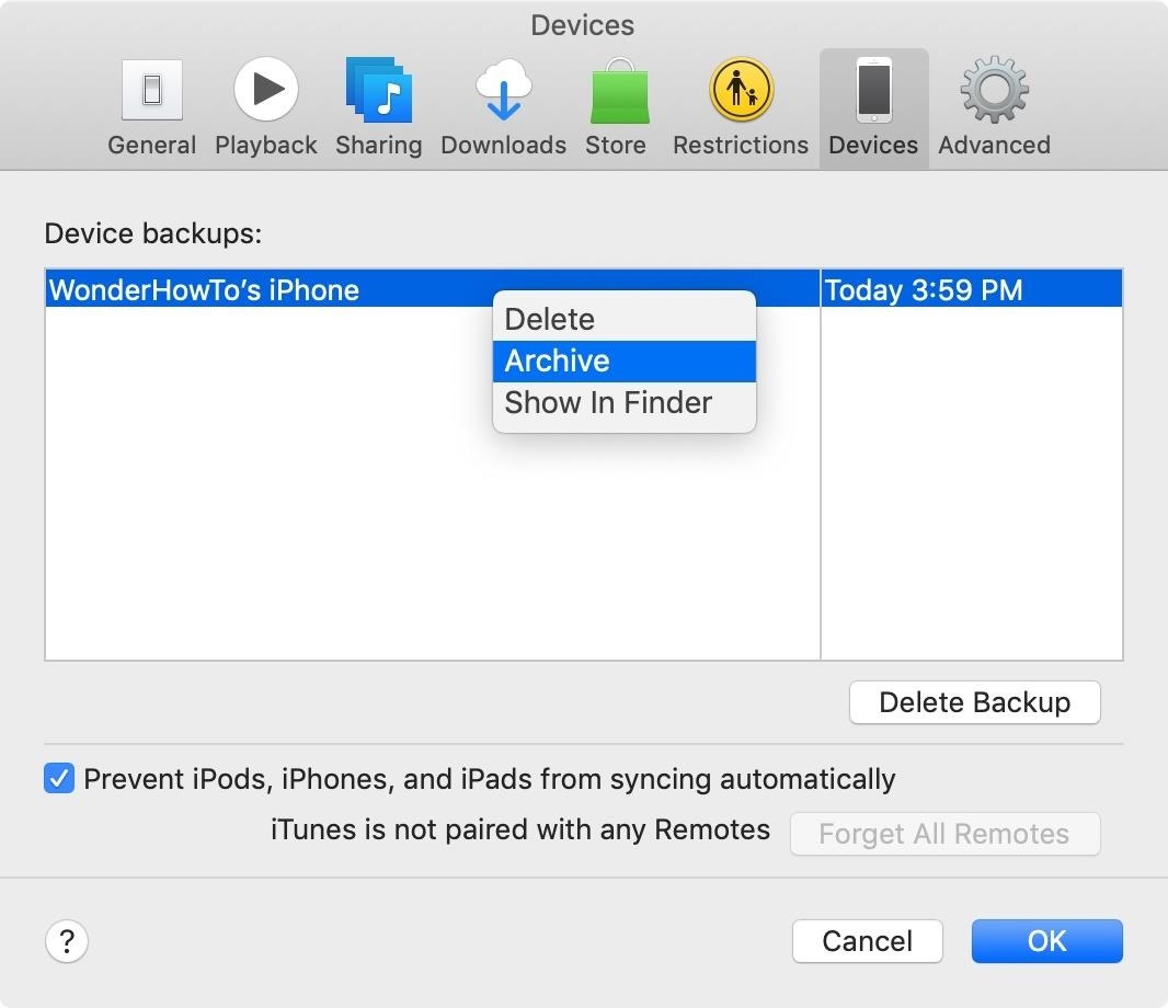 How to Back Up Your iPhone Using iTunes on macOS or Windows