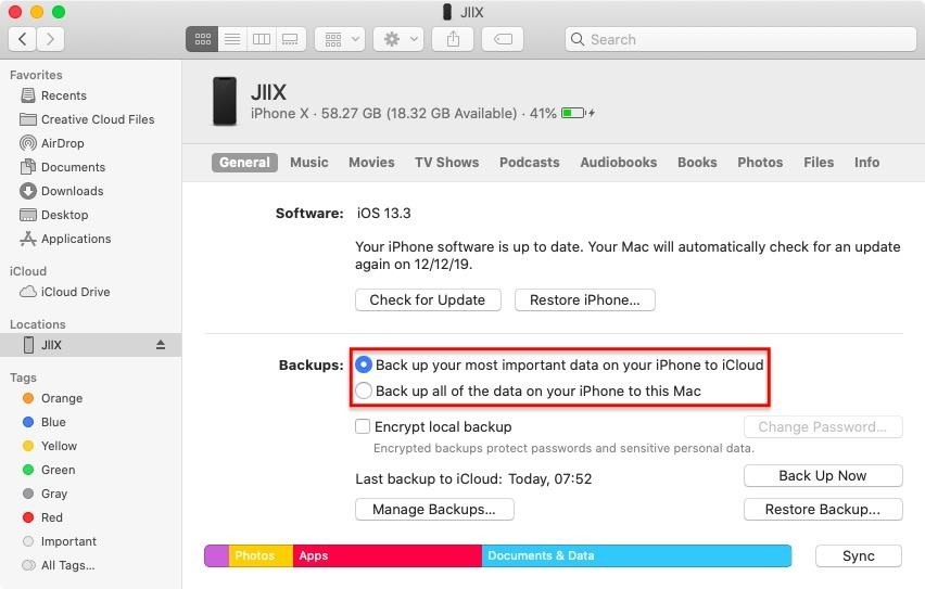 How to Back Up Your iPhone with Finder on MacOS