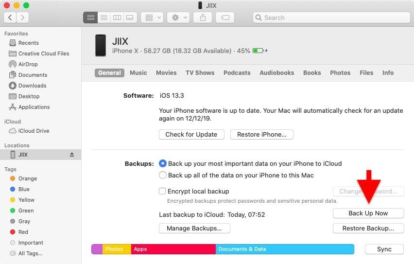 How to Back Up Your iPhone with Finder on MacOS