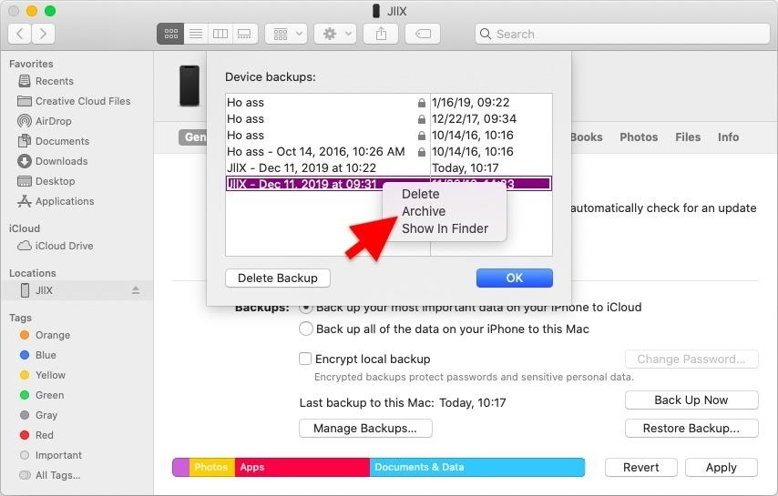 How to Back Up Your iPhone with Finder on MacOS