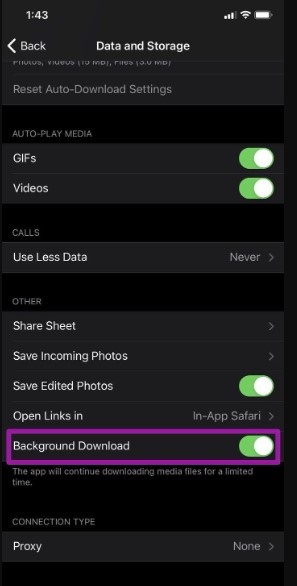 Enable Background Download on iPhone