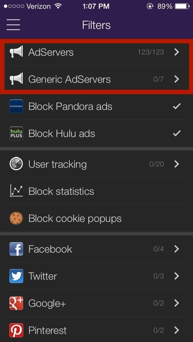 How to Block Ads for Hulu Plus, Pandora, YouTube, & More in iOS 7 (No Jailbreak Required)