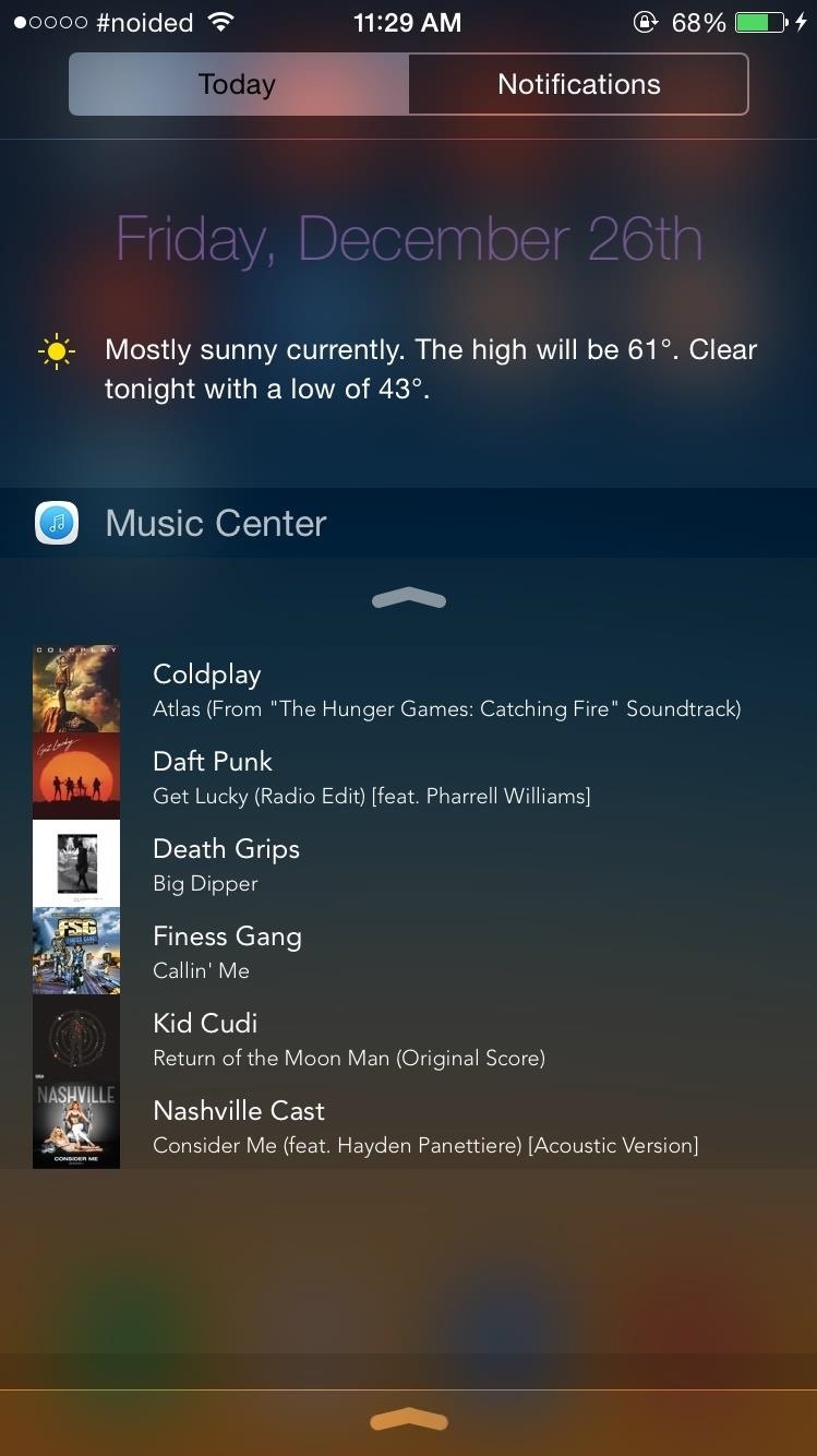 Browse & Play Your Entire Music Library Directly from the Notification Center