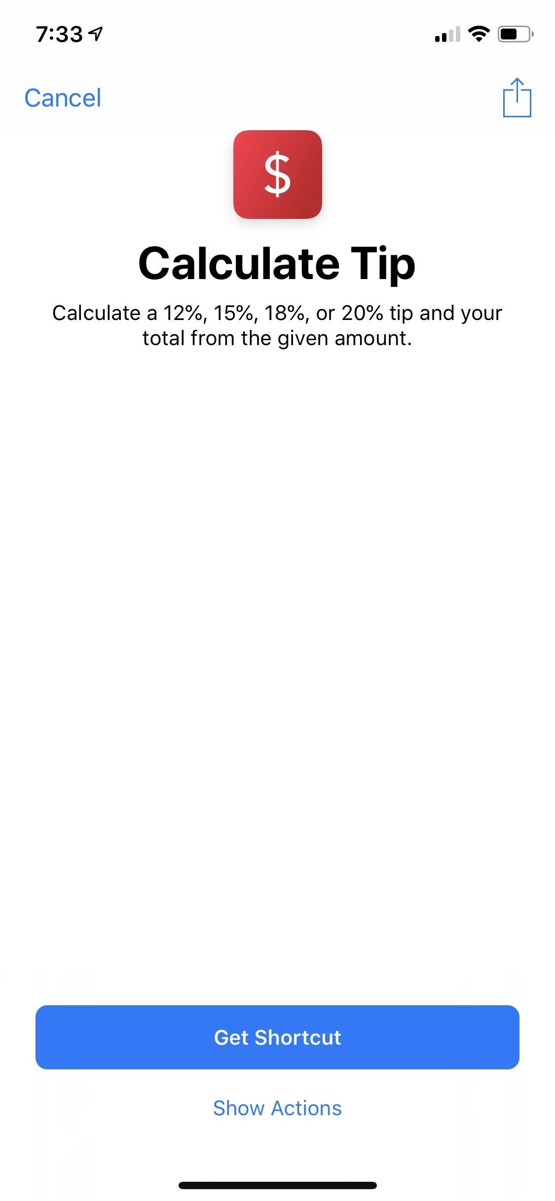 Calculate Tips Faster on Your iPhone Using the Shortcuts App