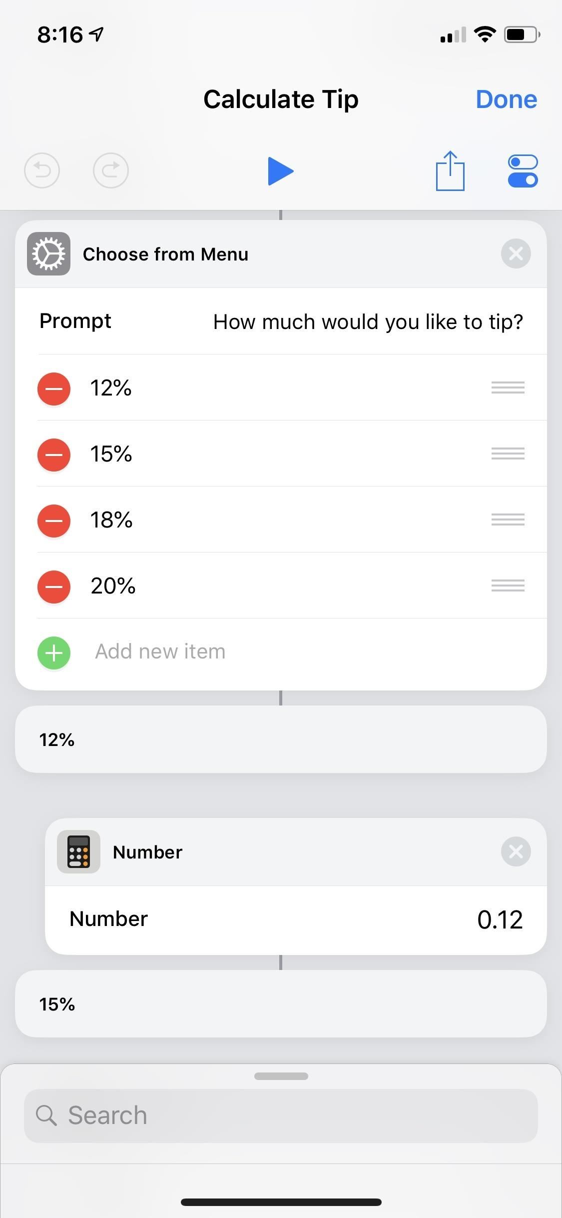 Calculate Tips Faster on Your iPhone Using the Shortcuts App