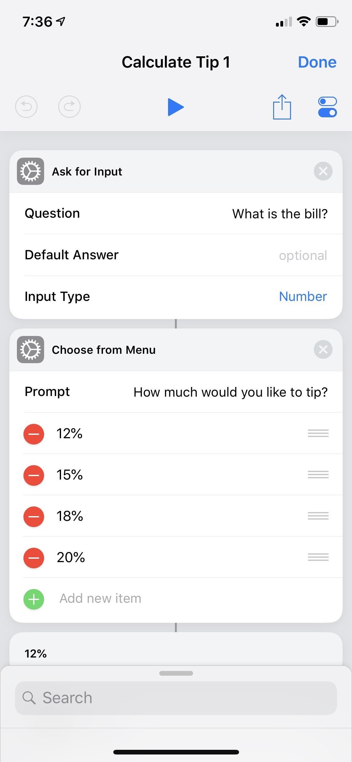 Calculate Tips Faster on Your iPhone Using the Shortcuts App