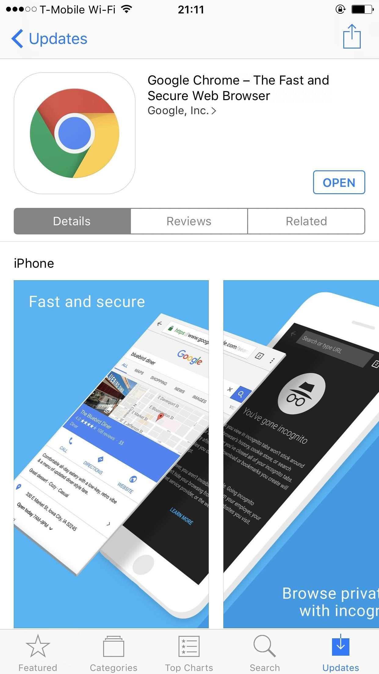 Chrome for iOS Updated to Add a 'Read Later' Feature