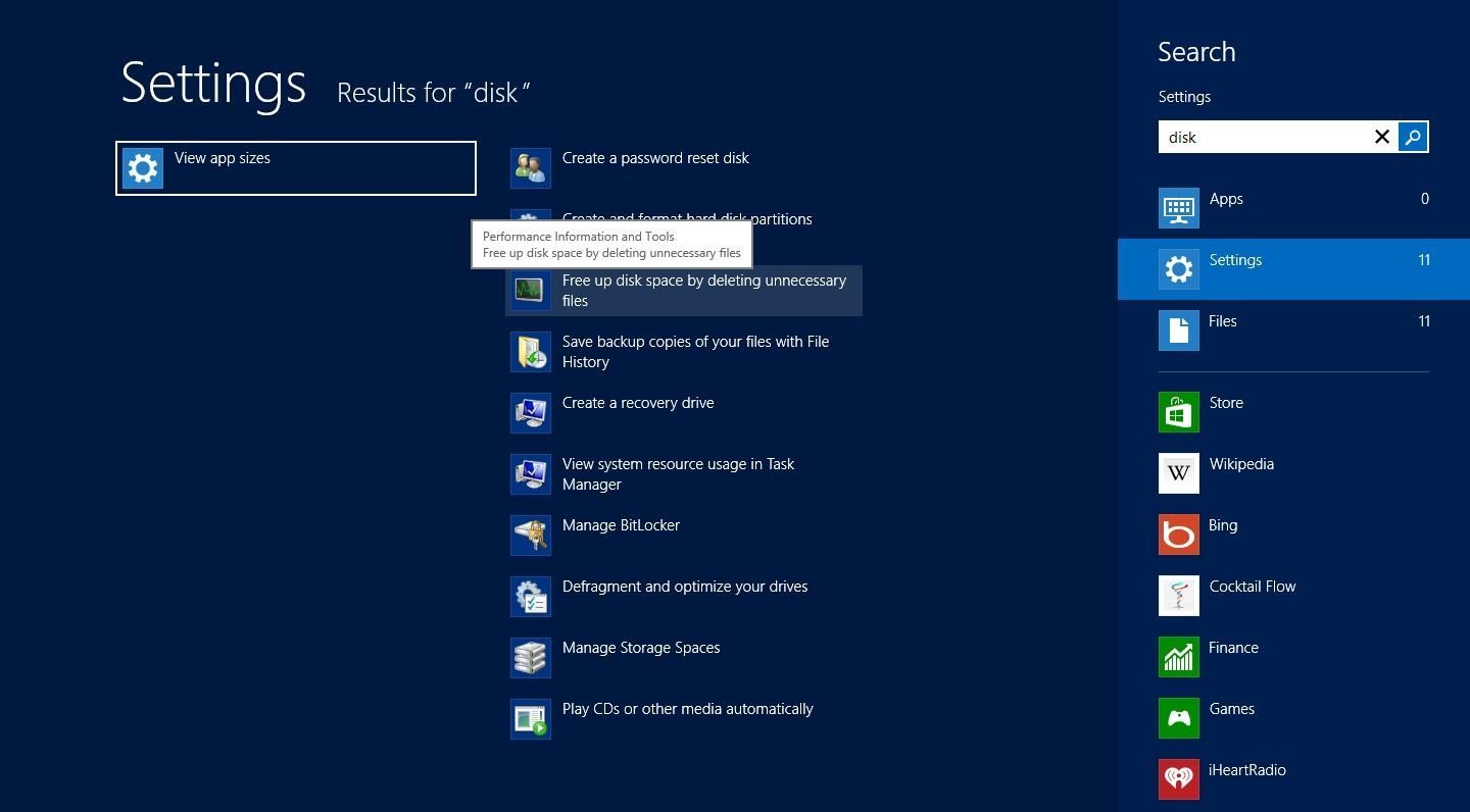 How to Clear All Caches and Free Up Disk Space in Windows 8