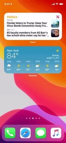 Combine iOS 14 Home Screen Widgets into a Swipeable Stack to Save Space