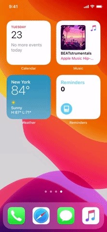 Combine iOS 14 Home Screen Widgets into a Swipeable Stack to Save Space