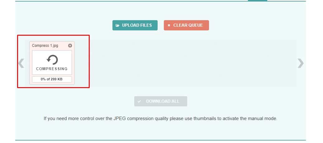 Using Compress JPEG