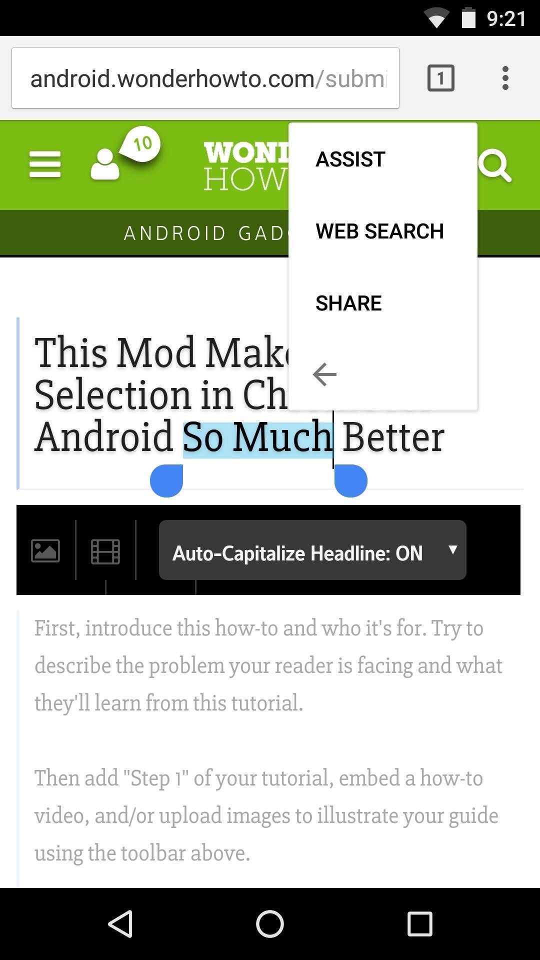 Copy, Share & Search Text from Almost Anywhere in Chrome on Android