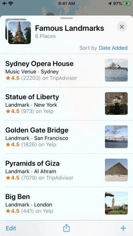 How to Create Lists of Locations Using Collections in Apple Maps for iOS 13