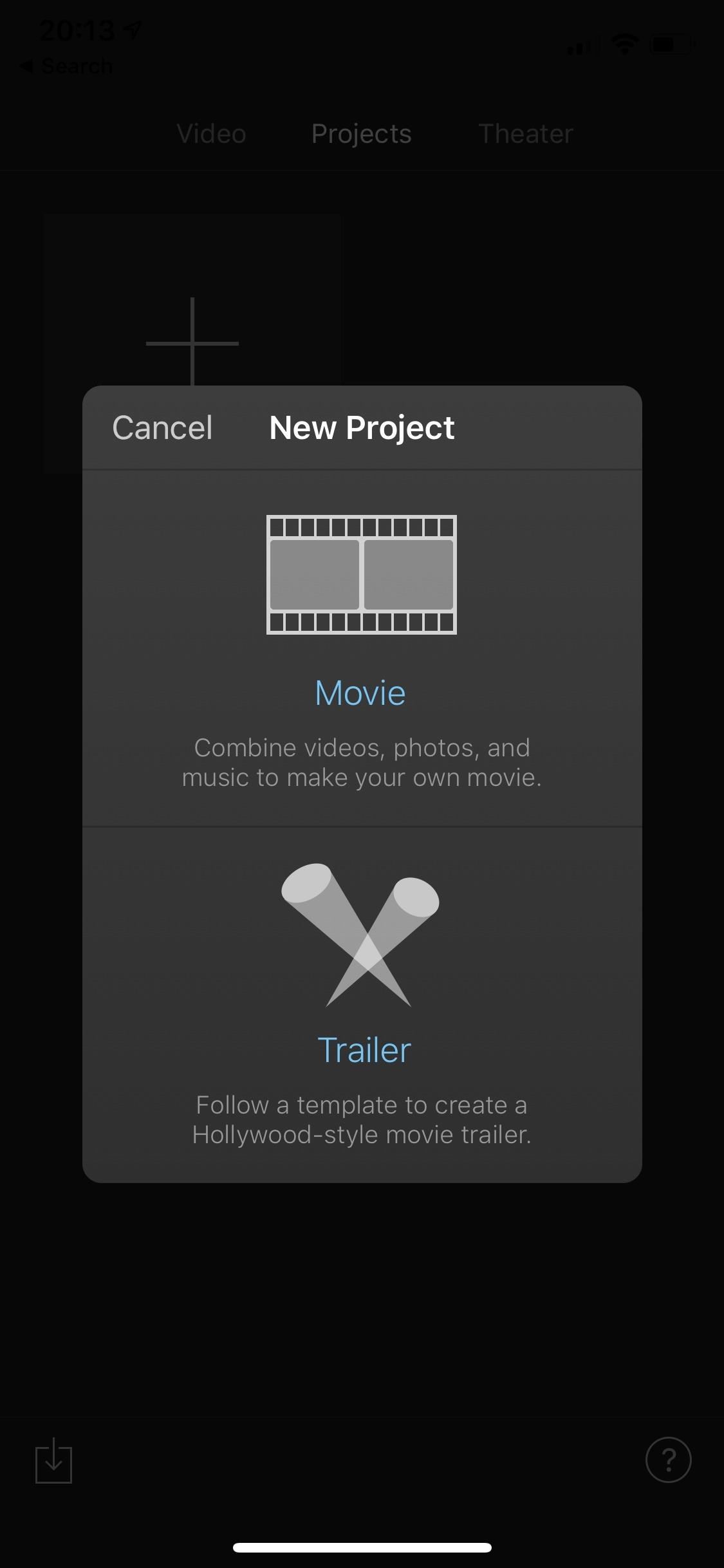 How to Create a New Movie Project in iMovie on Your iPhone