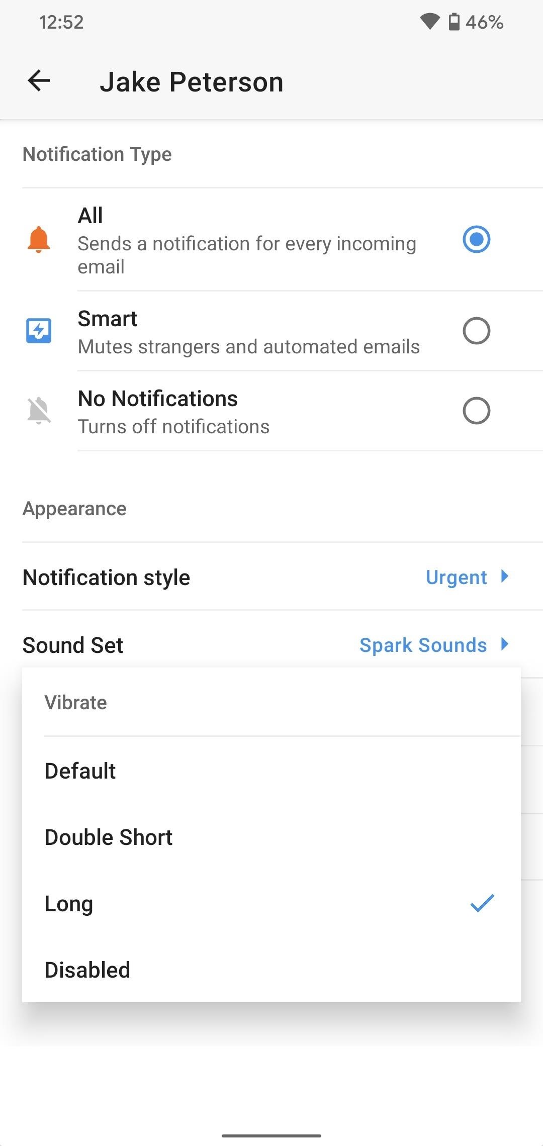 Customize Spark for Android Notifications with Lights, Sounds & Vibrations