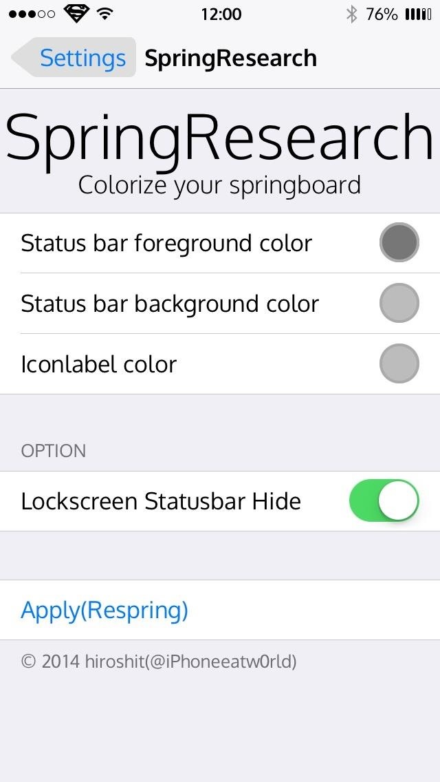 How to Customize Your iPhone's Status Bar & Icon Label Colors