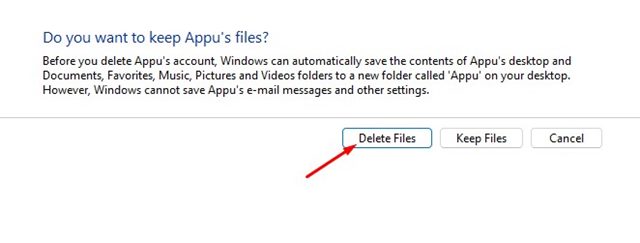 Delete files