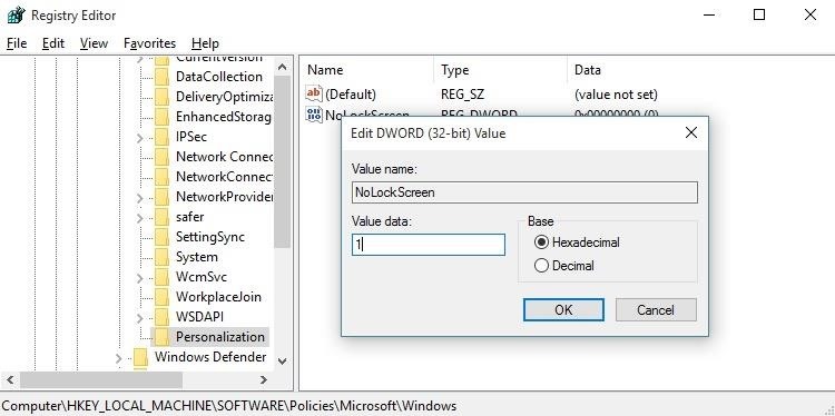 How to Disable the Lock Screen on Windows 10